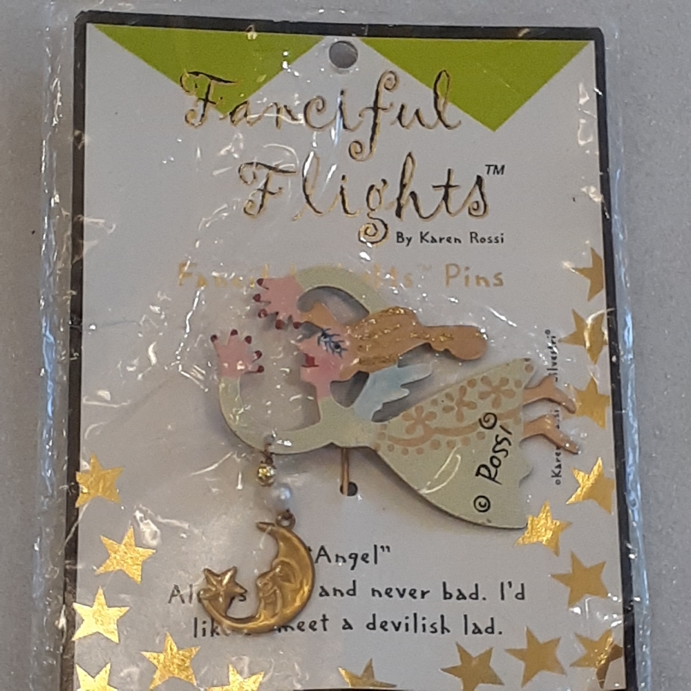 Fanciful Flights by Karen Rossi "Angel" Brooch Pin